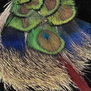 Broche Plumes & Chevreuil Georgine Glaenzer petit modèle