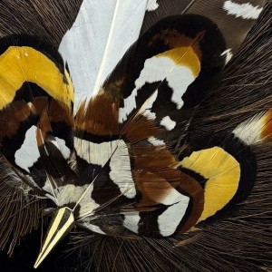 Broche Plumes & Chevreuil Georgine Glaenzer petit modèle