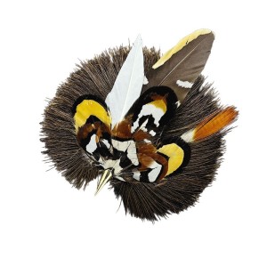 Broche Plumes & Chevreuil Georgine Glaenzer petit modèle