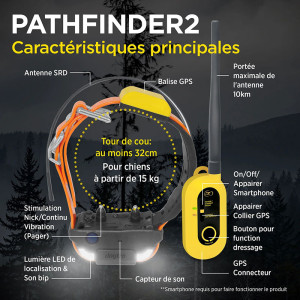 Collier Dogtra Pathfinder 2 - Collier GPS pour Chien