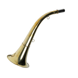 Corne d'appel laiton 50 cm décor sanglier - Vente en ligne