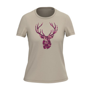 T-Shirt Cerf Camouflage – Élégance sauvage pour les femmes