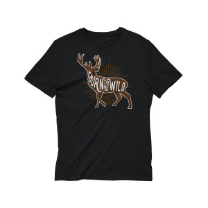 T-Shirt Born to Be Wild – Cerf Graphique Esprit Nature