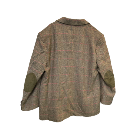 Veste De Chasse En Tweed Vert, Ceinture Intégrée, Taille Moyenne Homme, Occasion